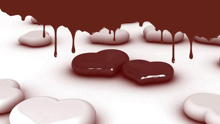 Chocolaty And Milky Heart